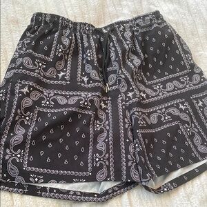Black Paisley men’s swim Shorts trunks